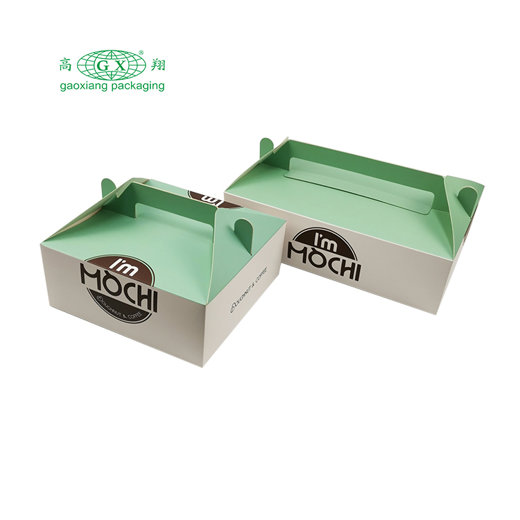 Wholesale sencai custom printing bakery donuts paper box with handle