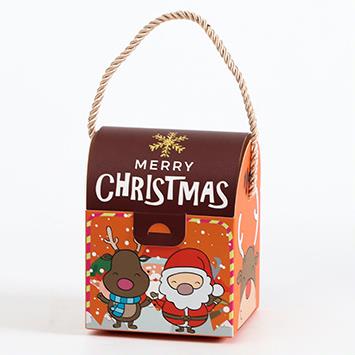 Custom wholesale creative christmas gift folding handbag christmas apple paper bag