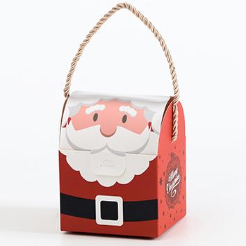 Custom wholesale creative christmas gift folding handbag christmas apple paper bag