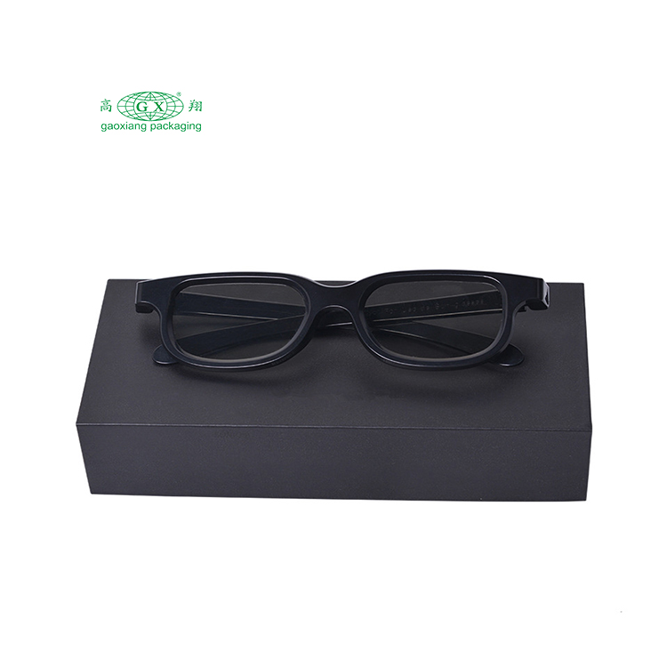 Custom color soft paper gift box black sunglasses packaging box