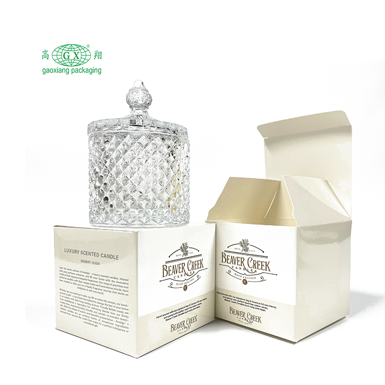 Custom LOGO printed eco friendly made candle packaging boxes candle gift box
