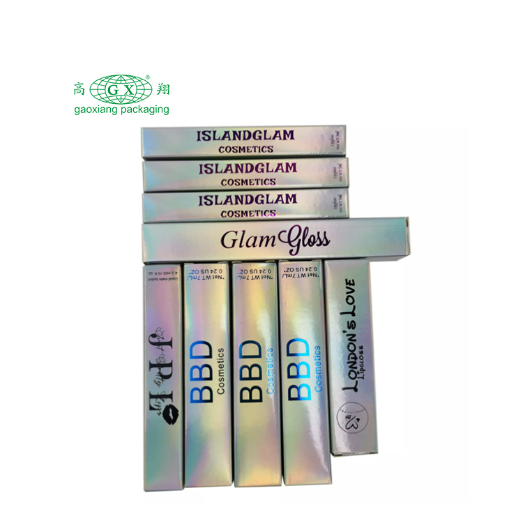 Wholesale custom luxury Lipgloss tube packaging paper boxes with logo