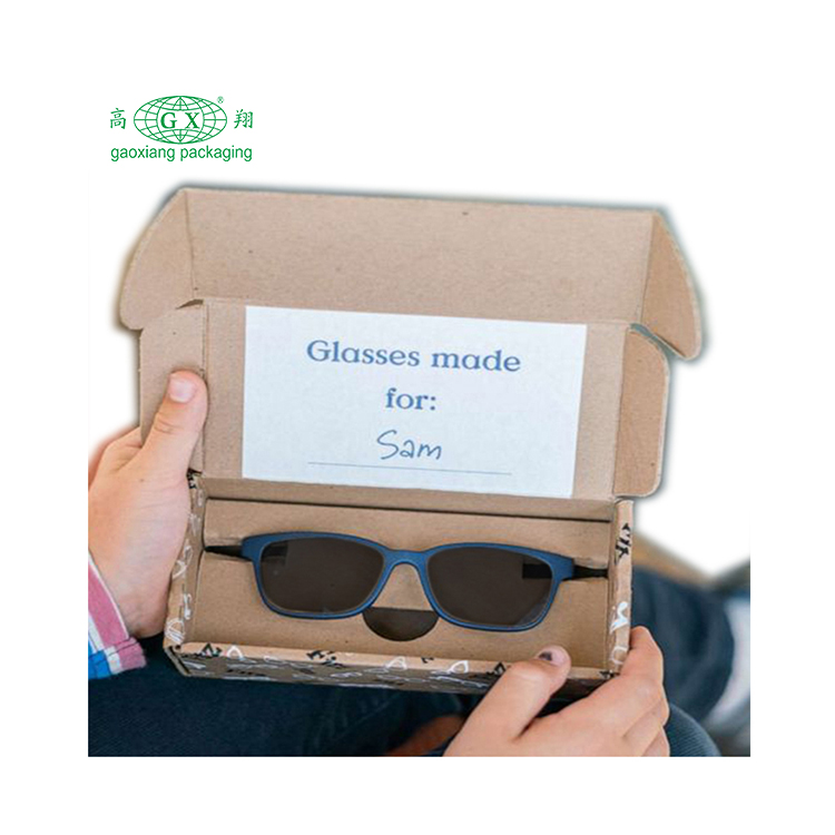 Wholesale mailing drawer eyewear eyeglass sunglasses packaging corrugated paper shipping box with custom