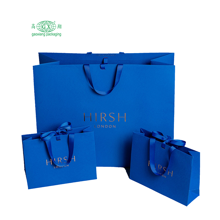 Personalised logo business carrier clothes packaging bags custom shopping paper bags