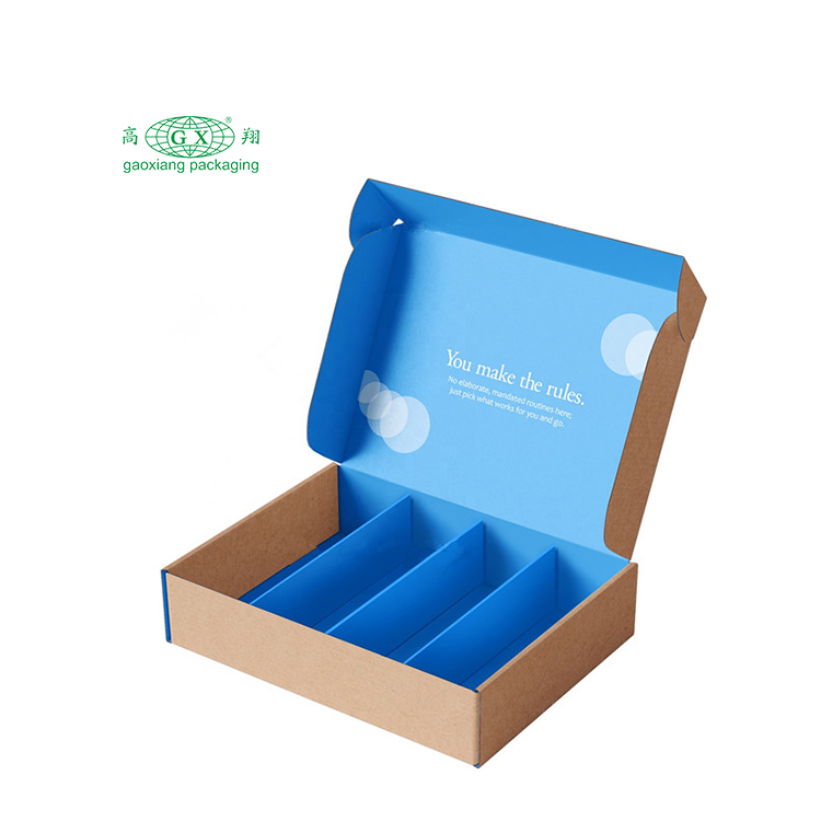 Wholesale eco skincare  beauty  cloth packing mailer corrugated paper custom logo printed gift delivery mailing packaging box