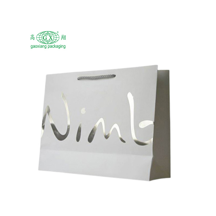 Factory wholesale custom logo printed shopping bag fashion paper hair bag with private label
