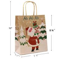 Slogan customized recyclable small paper bag with handle
