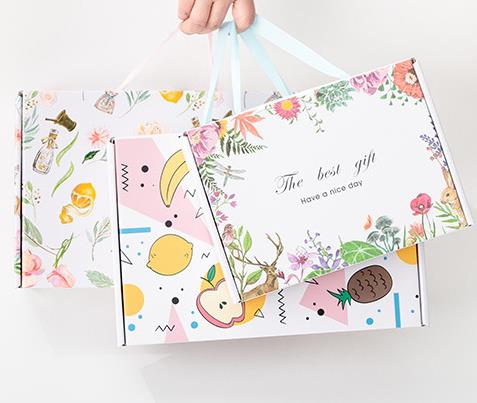 Custom logo printing Corrugated carton dress clothes shipping box shoes box