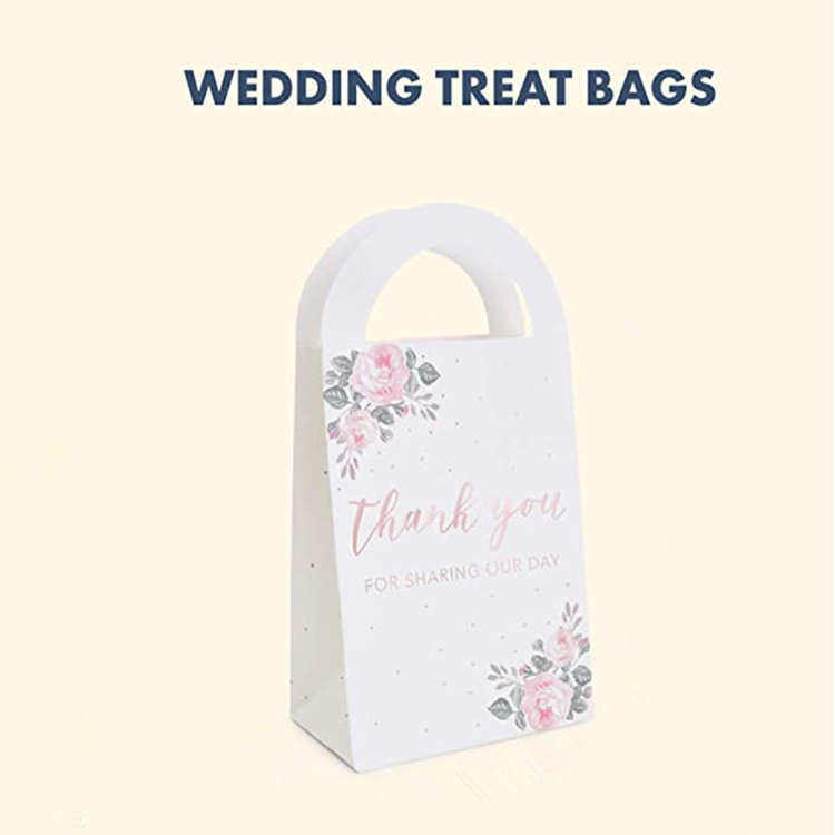 Custom high grade thank you customized gift packaging wedding paper bags