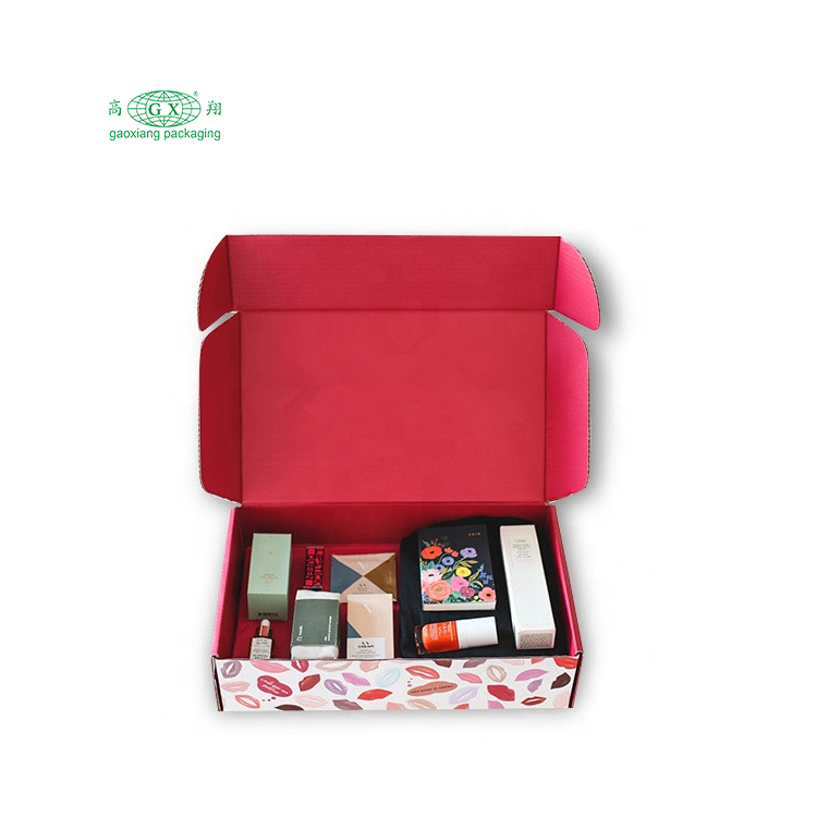Custom printed ecommerce mailing cosmetic makeup beauty box gift clothing packaging corrugated shipping boxes custom logo pr box