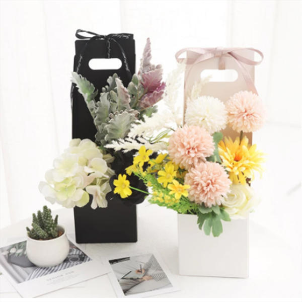 Custom flowers box wedding party gift candy box packing handbags waterproof cardboard boxes