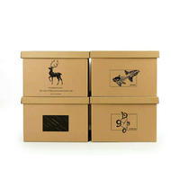 Moving cardboard hard round boxes suitcases storage boxes for clothes storage kraft paper shipping carton