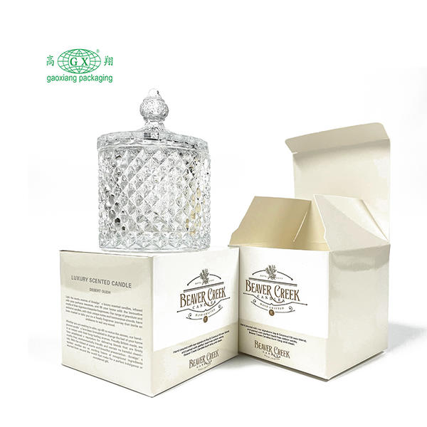 Custom LOGO printed eco friendly made candle packaging boxes candle gift box