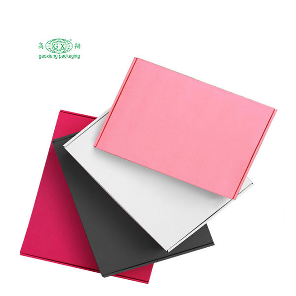Custom printed e flute wig packaging plain paper cardboard cosmetic mailer corrugated shipping box