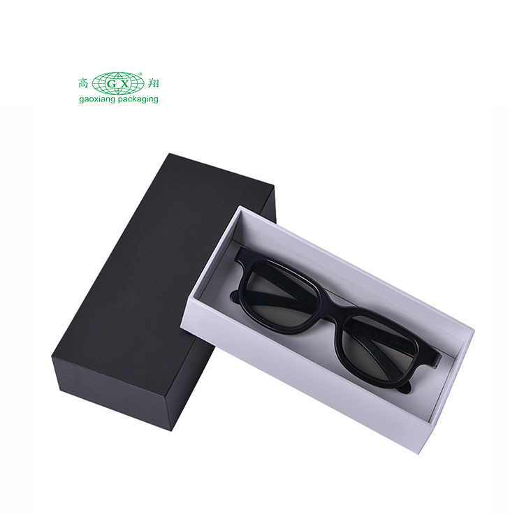 Custom prime factory price black golden logo glasses gift packaging case