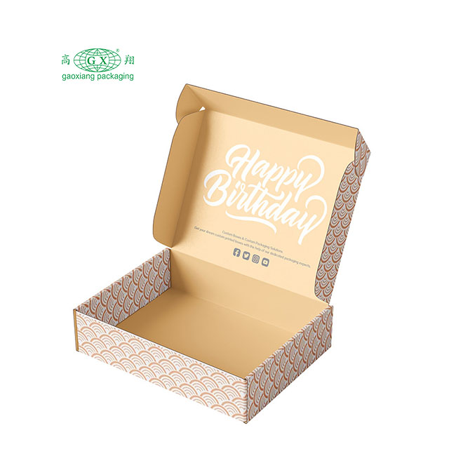 Manufacturer large color cardboard paper mailing apparel box corrugated shipping packaging box with custom personalized boxes