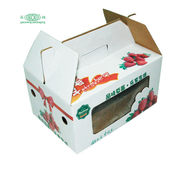 Custom recyclable colorful cardboard carton shipping box for fruit and vegetable