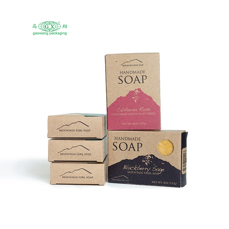 Die cutting handmade soap packaging kraft paper box