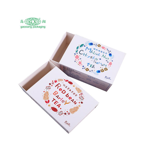 Paperboard coffee tea beverage printing recyclable tea packaging boxes with custom