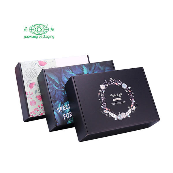 Custom logo collapsible corrugated packaging box clothing gift paper packaging box