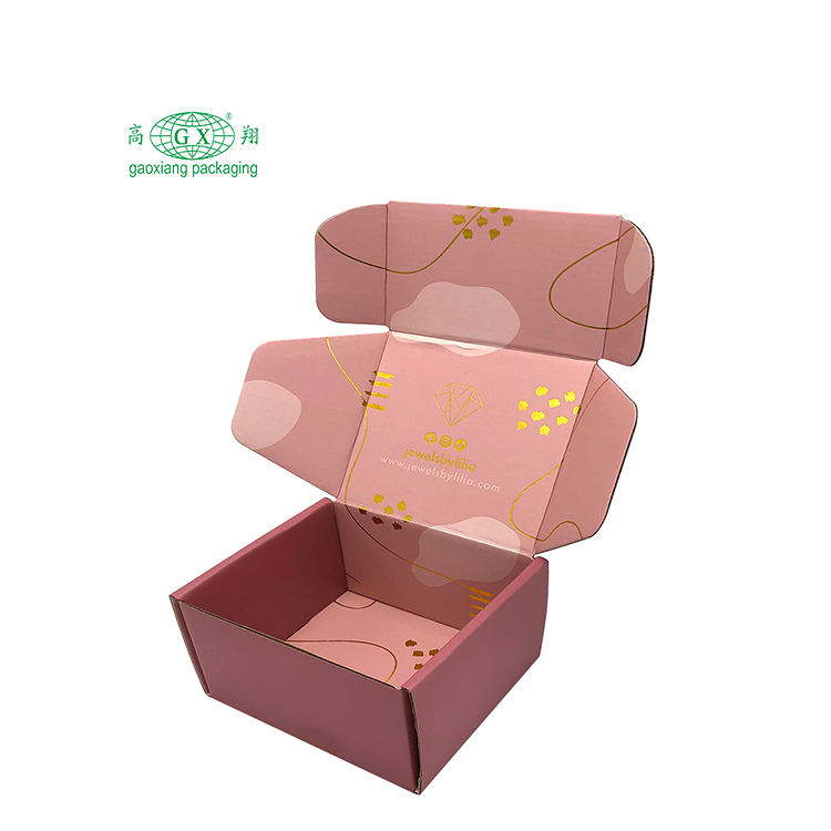 Custom logo luxury small necklace ring earing shipping box corrugated mailing mailer jewelry shipping boxes for jewelry packing