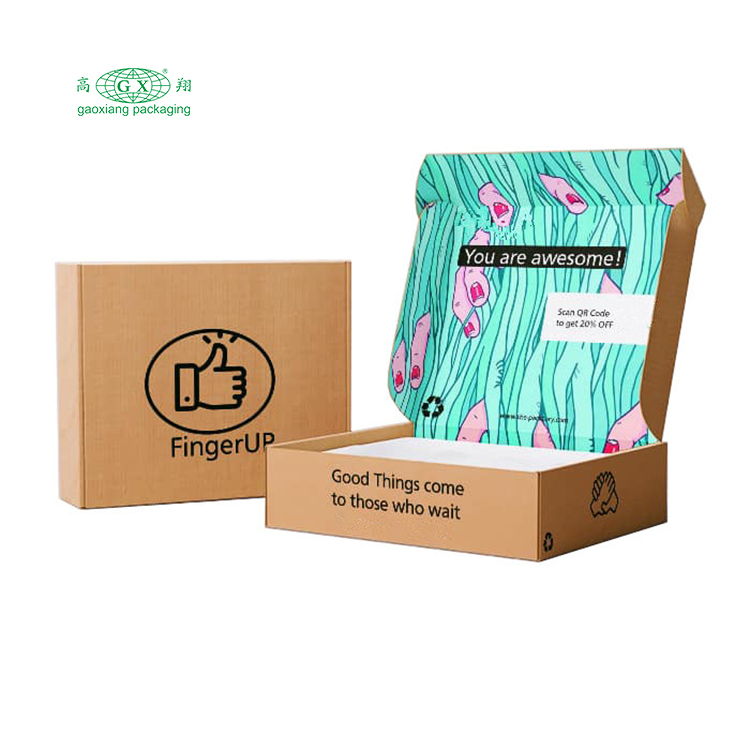 Custom logo printed personalized underwear beauty clothing corrugated paper packing boxes color box packaging