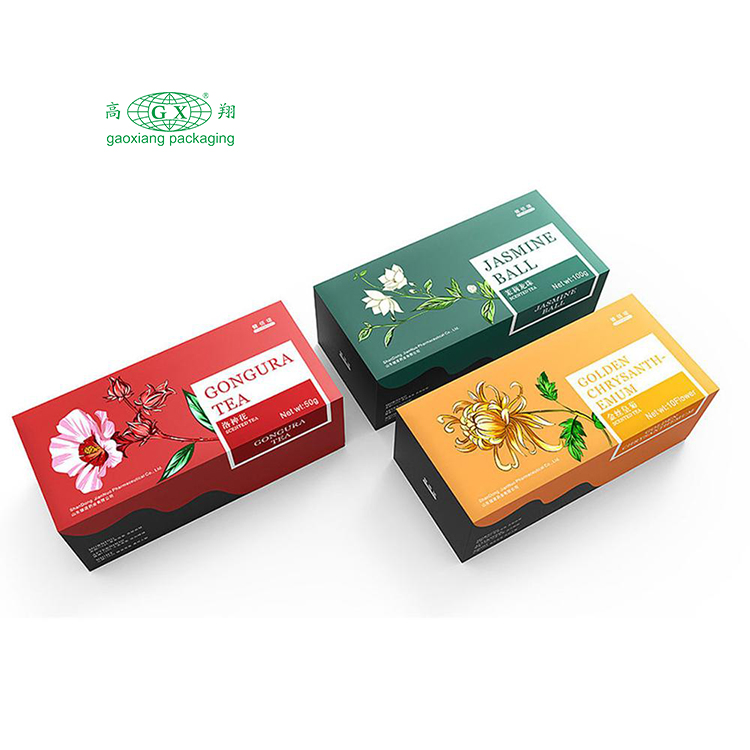 Custom creative flip type multicolor matte cardboard paper scented tea packaging box