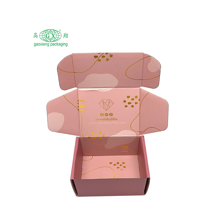 Custom logo luxury small necklace ring earing shipping box corrugated mailing mailer jewelry shipping boxes for jewelry packing