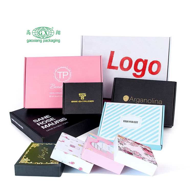Customized folding gift shirt durable hat apparel printed shipping cardboard corrugated carton packaging custom logo mailer box