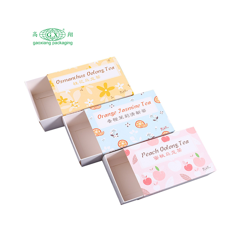 Paperboard coffee tea beverage printing recyclable tea packaging boxes with custom