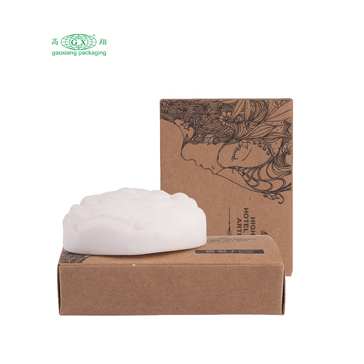 Eco friendly kraft paper custom logo asst color printed soap box
