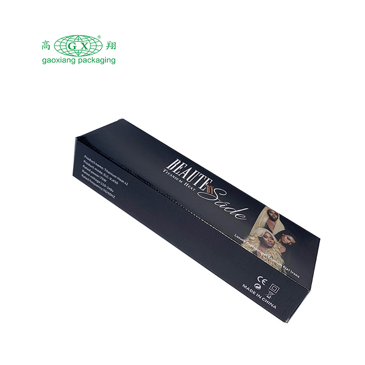 Wholesale custom printing luxury flat iron hair straightener hot comb packaging corrugated paper boxes