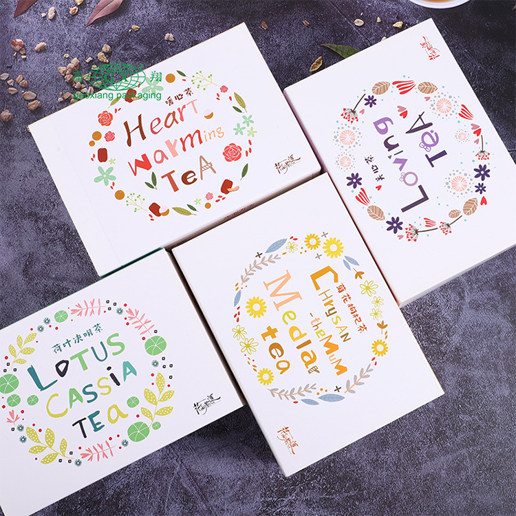Paperboard coffee tea beverage printing recyclable tea packaging boxes with custom