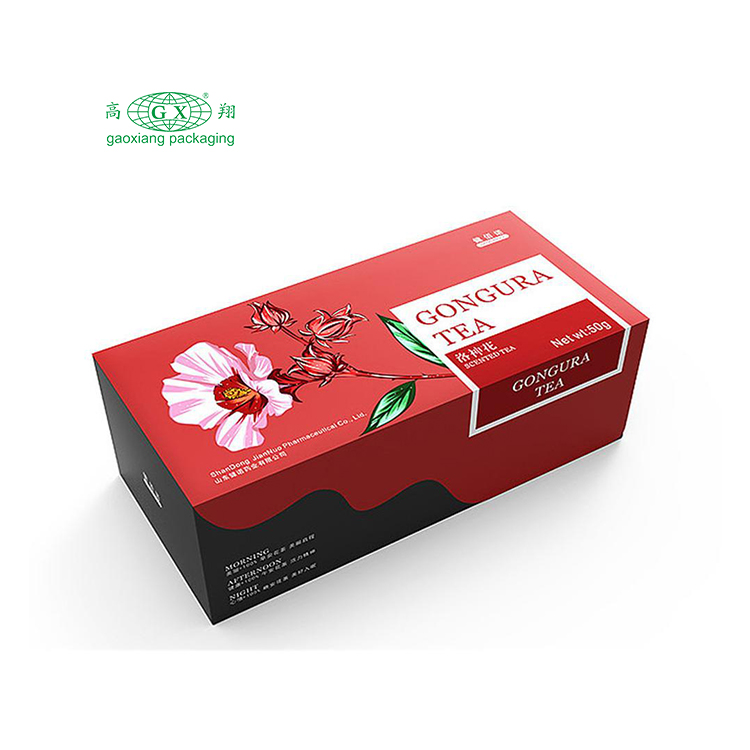 Creative flip type multicolor matte cardboard paper scented tea packaging box for health products