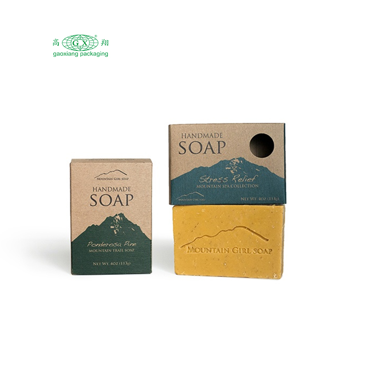 Die cutting handmade soap packaging kraft paper box