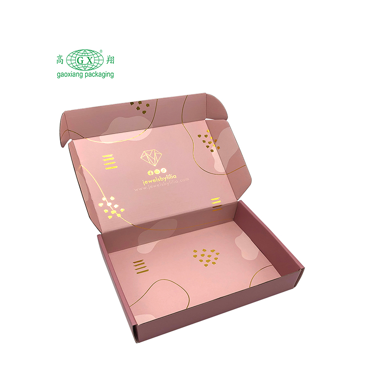 Custom logo luxury small necklace ring earing shipping box corrugated mailing mailer jewelry shipping boxes for jewelry packing