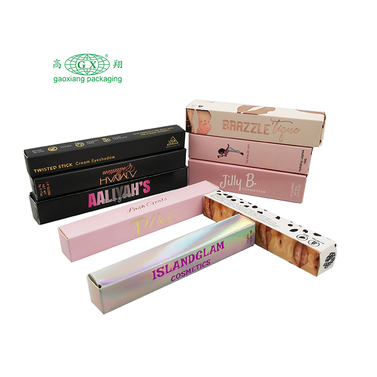 Wholesale custom printed luxury cosmetic lipgloss lipstick packaging paper box